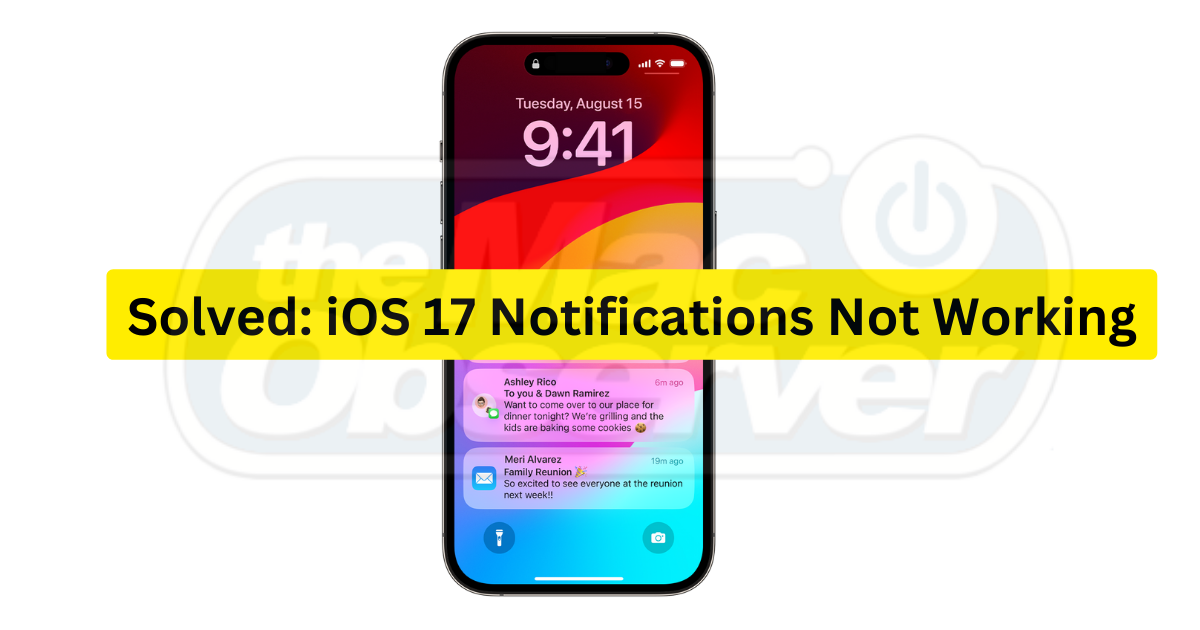 Featured image: Solved iOS 17 notifications not working