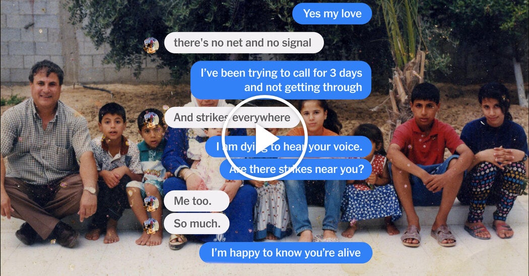 Surviving War in Gaza, One Text Message at a Time