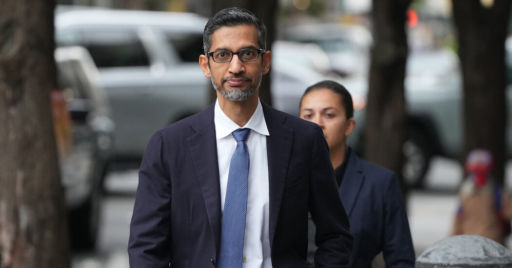 Google’s C.E.O. Takes Another Turn on the Antitrust Witness Stand