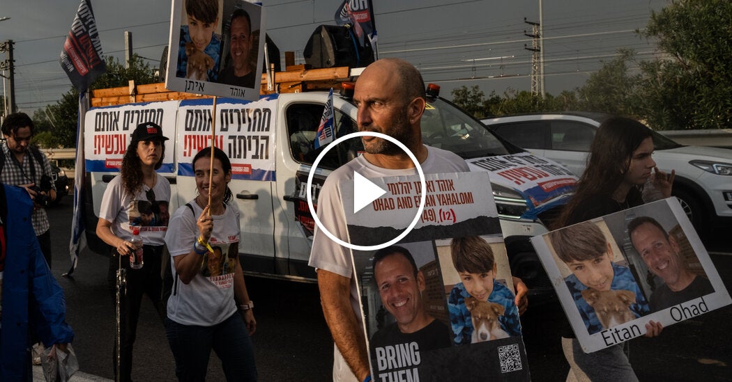 Families of Hostages Held by Hamas March From Tel Aviv to Jerusalem