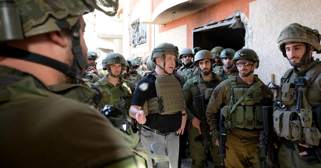 Prime Minister Netanyahu Visits Israeli Troops in Gaza