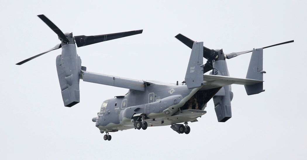 U.S. Air Force Osprey Crashes in Southern Japan With 8 on Board