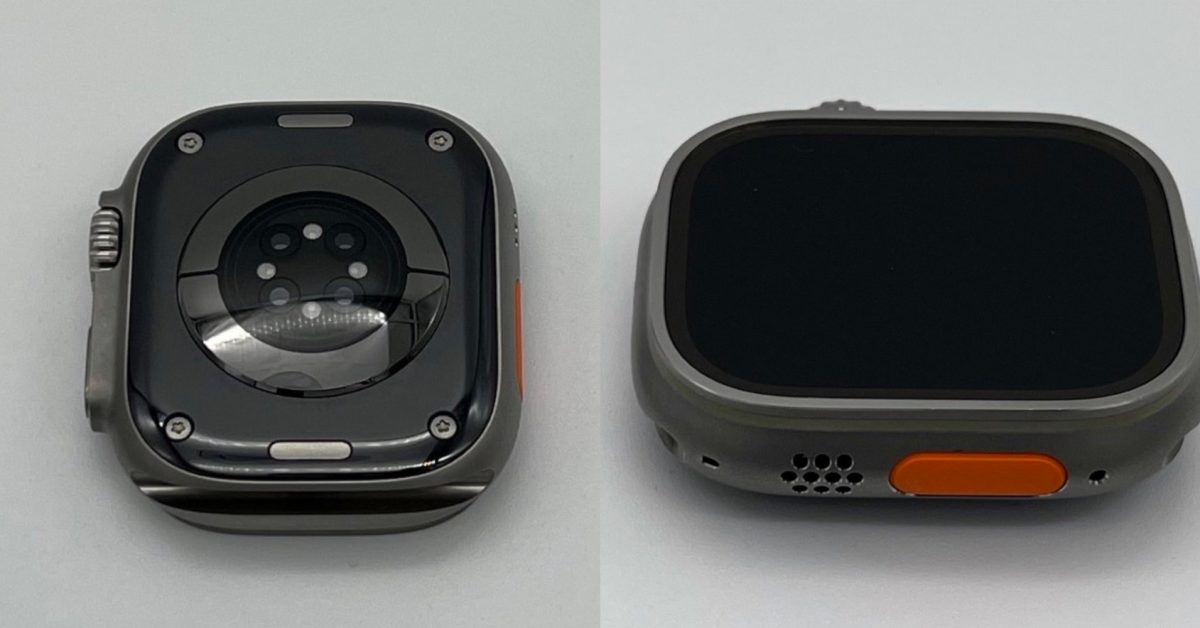Images show Apple Watch Ultra prototype with black ceramic back