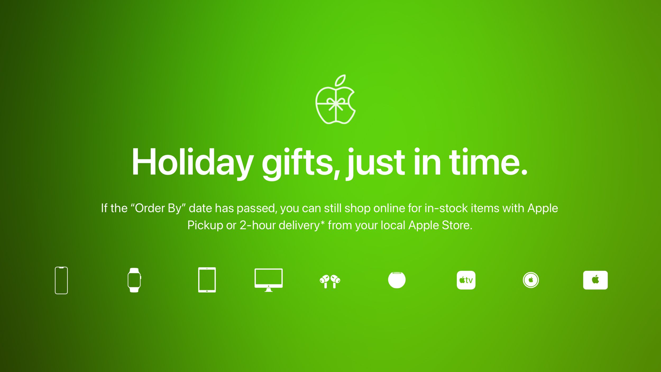 Apple Shares Deadlines for Ordering Holiday Gifts