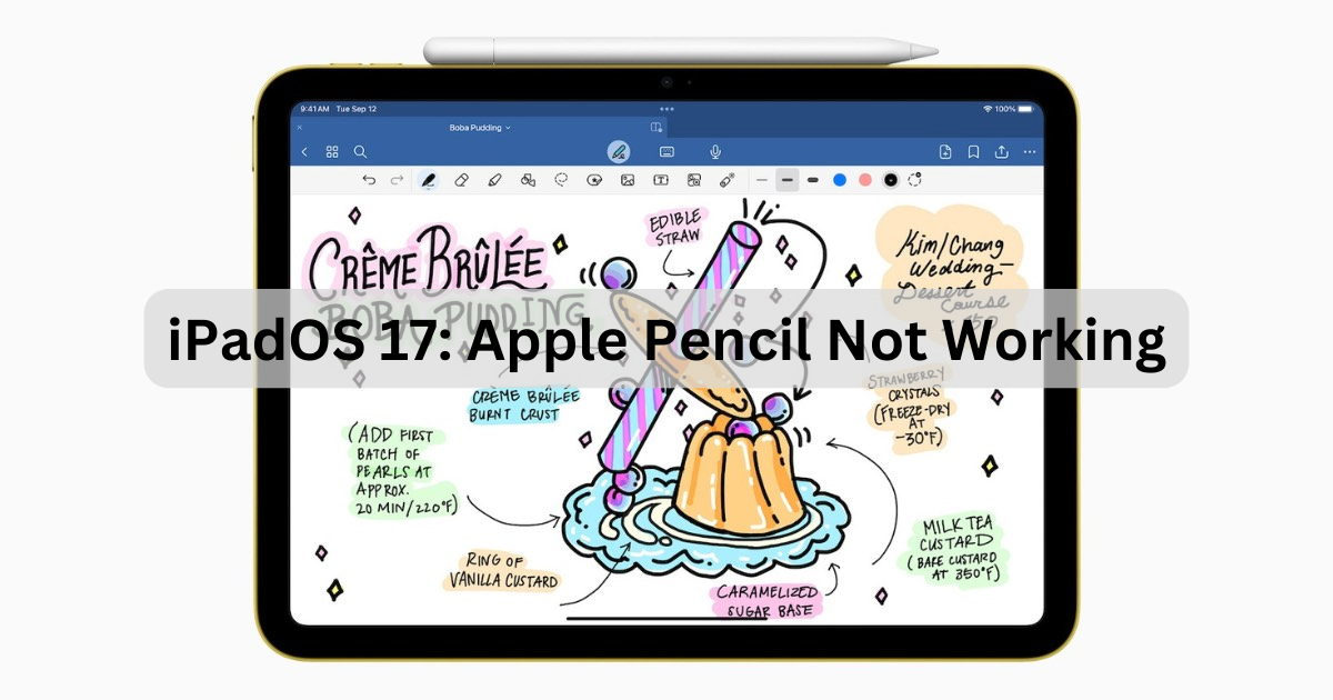 iPadOS 17 Apple Pencil Not Working