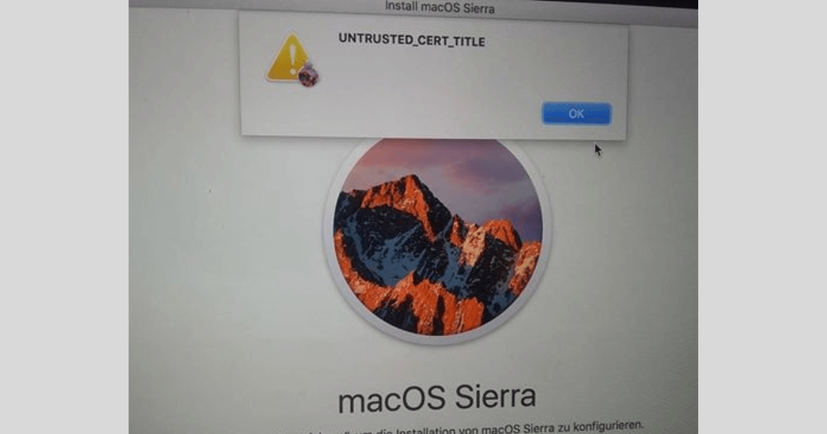 How Do I Fix an Untrusted_Cert_Title Error on Mac