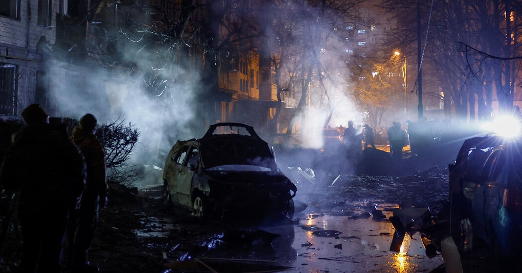Russia Strikes Kyiv, Injuring 45 People