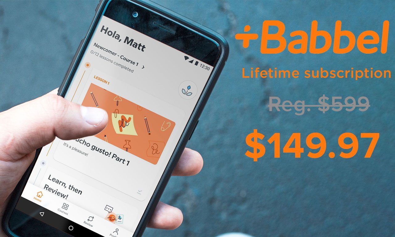 Access Babbel App for Lifetime Language Learning for just $149.97