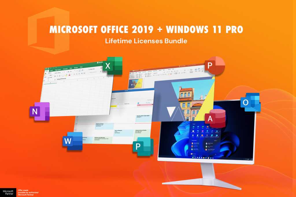 The All-in-One Microsoft Office Pro 2019 for Windows: Lifetime License + Windows 11 Pro Bundle