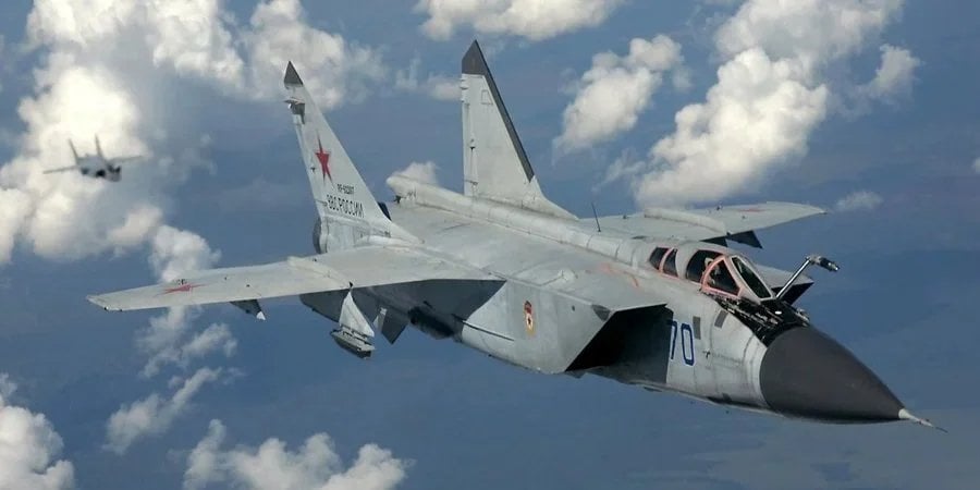 Russian fighter jet MiG-31, a potential carrier of dagger missiles