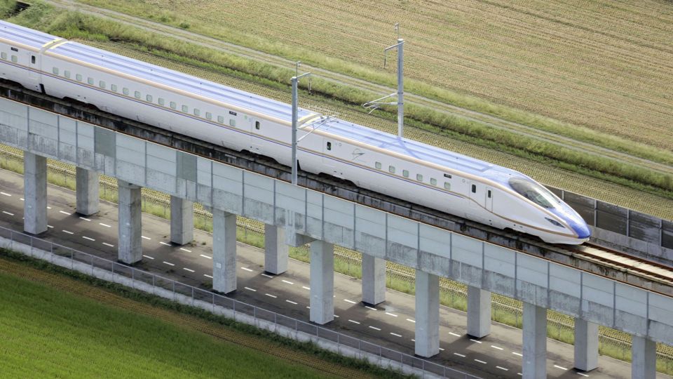 The Hokuriku Shinkansen extension will launch in March 2024. - Kyodo News/Getty Images